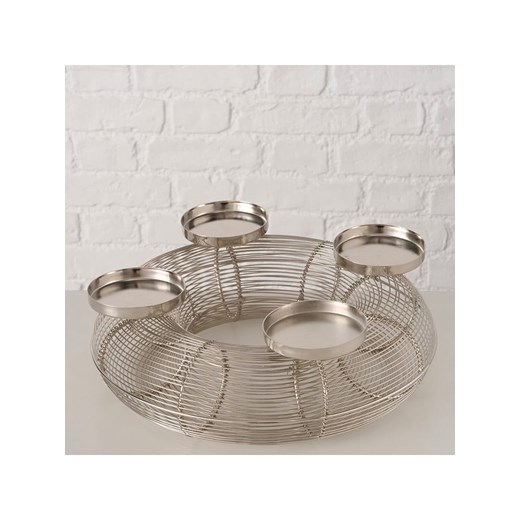 Boltze Świecznik &quot;Ringvi&quot; w kolorze srebrnym - wys. 12 x  Ø 12 cm ze sklepu Limango Polska w kategorii Świeczniki - zdjęcie 187547007