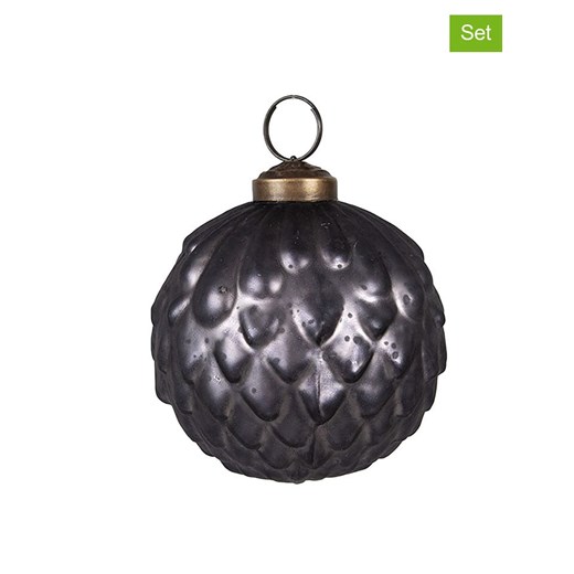 Clayre &amp; Eef Bombki (2 szt.) w kolorze fioletowym - Ø 8 cm ze sklepu Limango Polska w kategorii Dekoracje bożonarodzeniowe - zdjęcie 187547186