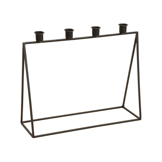 POSIWIO Świecznik w kolorze czarnym - 38 x 31 x 11 cm ze sklepu Limango Polska w kategorii Świeczniki - zdjęcie 187547276