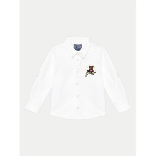 Guess Koszula N5RH10 W9CL0 Biały Regular Fit ze sklepu MODIVO w kategorii Koszule męskie - zdjęcie 187547766