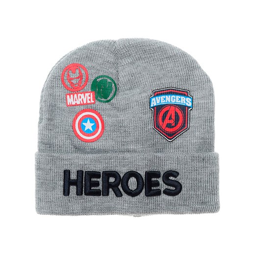 Avengers Czapka beanie &quot;Avengers Classic&quot; w kolorze szarym ze sklepu Limango Polska w kategorii Czapki dziecięce - zdjęcie 187548269