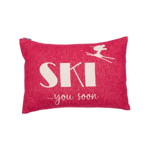 David Fussenegger Poszewka &quot;Silvretta - SKI You Soon&quot; w kolorze czerwonym na poduszkę ze sklepu Limango Polska w kategorii Poduszki dekoracyjne - zdjęcie 187548375