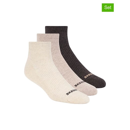 Skechers Skarpety (3 pary) w kolorze antracytowo-beżowym ze sklepu Limango Polska w kategorii Skarpetki męskie - zdjęcie 187548518