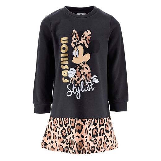 Disney Minnie Mouse Sukienka &quot;Minnie&quot; w kolorze beżowo-czarnym ze sklepu Limango Polska w kategorii Sukienki dziewczęce - zdjęcie 187548606