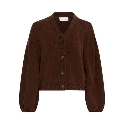 MOSS COPENHAGEN Kardigan &quot;Zafina&quot; w kolorze ciemnobrązowym ze sklepu Limango Polska w kategorii Swetry damskie - zdjęcie 187548685