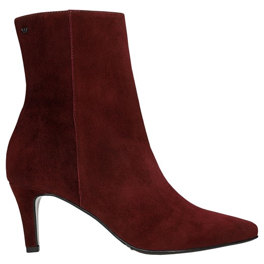 Wojas Bordowe Botki Damskie Na Niskim Obcasie ze sklepu Wojas w kategorii Botki - zdjęcie 187548895