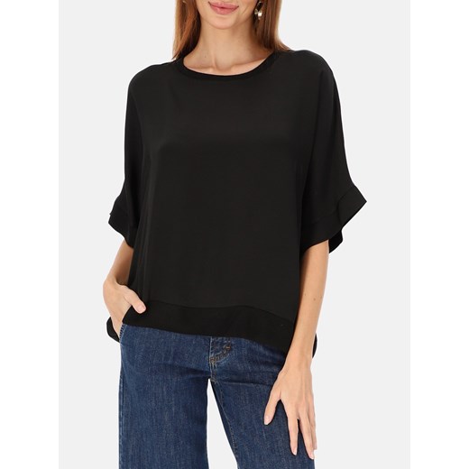 Czarna wiskozowa bluzka ze ściągaczami L’AF Millie ze sklepu Eye For Fashion w kategorii Bluzki damskie - zdjęcie 187549126