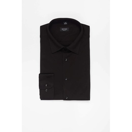 KOSZULA FORMENTO 3323 DŁUGI RĘKAW CUSTOM FIT CZARNA Z BAWEŁNY ze sklepu Recman w kategorii Koszule męskie - zdjęcie 187549249