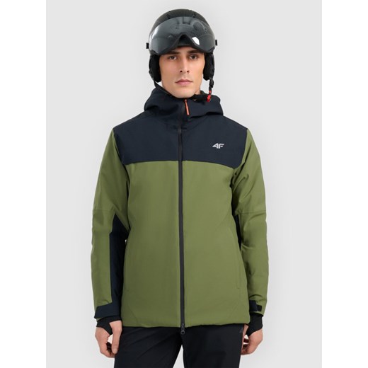 Męska kurtka narciarska 4F 4FRAW25TTJAM1080 - khaki ze sklepu Sportstylestory.com w kategorii Kurtki męskie - zdjęcie 187549897