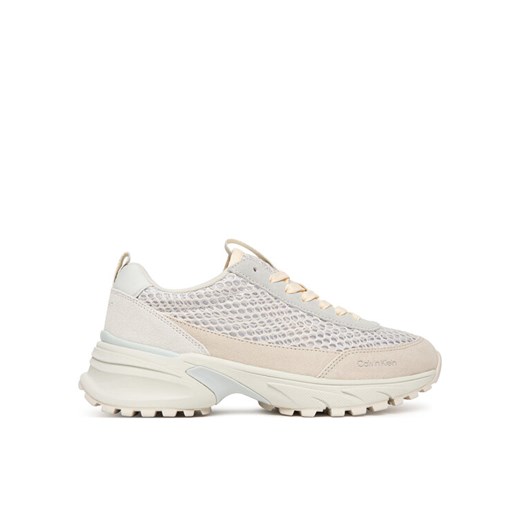 Sneakersy Calvin Klein Hike Runner Lace Up Techmix YW0YW02030 Écru ze sklepu eobuwie.pl w kategorii Buty sportowe damskie - zdjęcie 187551879