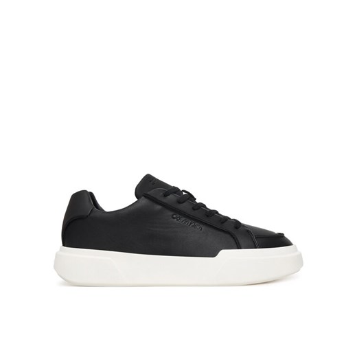 Sneakersy Calvin Klein Chunky Cupsole Lace Up Lth Pinch YM0YM01454 Czarny ze sklepu eobuwie.pl w kategorii Buty sportowe męskie - zdjęcie 187551885