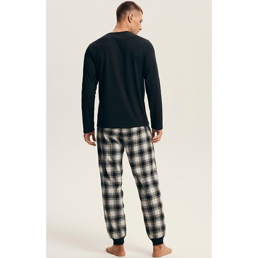 Henderson bawełniana piżama męska Noir 43457-99X, Kolor czarno-szary, Rozmiar 2XL, Henderson ze sklepu Primodo w kategorii Piżamy męskie - zdjęcie 187552349