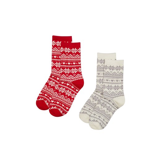 Esotiq świąteczne skarpetki damskie Bloovii Hygge 44155-K001, Kolor czerwono-biały, Rozmiar 36-38, BLOOVII ze sklepu Intymna w kategorii Skarpetki damskie - zdjęcie 187552637