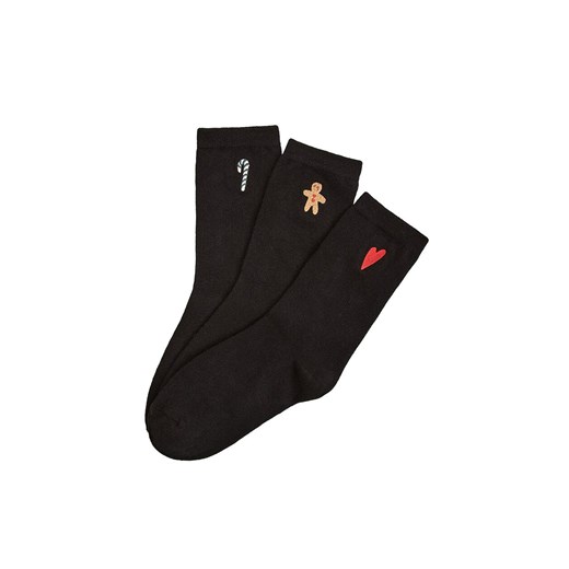 Esotiq świąteczne skarpetki damskie Bloovii Licorice 44161-K001, Kolor czarny, Rozmiar 36-38, BLOOVII ze sklepu Intymna w kategorii Skarpetki damskie - zdjęcie 187552639