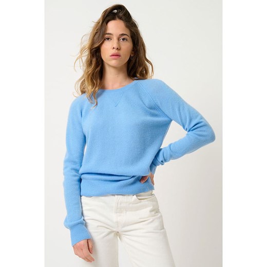 AUTHENTIC CASHMERE Kaszmirowy sweter &quot;Etret&quot; w kolorze błękitnym XL wyprzedaż Limango Polska