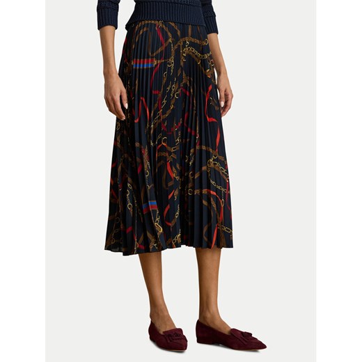 LAUREN RALPH LAUREN Spódnica plisowana 200P03550001 Granatowy Regular Fit ze sklepu MODIVO w kategorii Spódnice - zdjęcie 187553729