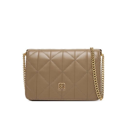 Calvin Klein Torebka Quilted Mini Chain Bag LV04F3321G Beżowy ze sklepu MODIVO w kategorii Kopertówki - zdjęcie 187553759