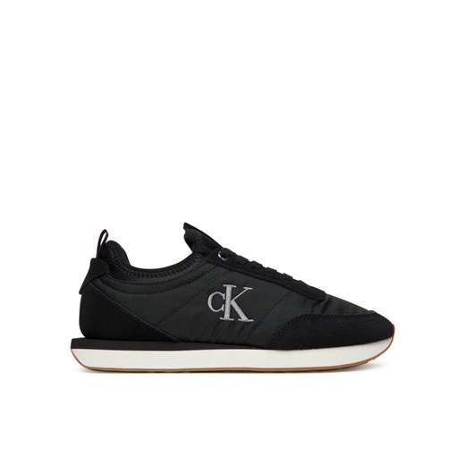 Calvin Klein Sneakersy Retro Runner Sock Laceup Mix Mat YW0YW02060 Czarny ze sklepu MODIVO w kategorii Buty sportowe damskie - zdjęcie 187553817