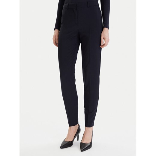 Boss Spodnie materiałowe 50490051 Granatowy Regular Fit ze sklepu MODIVO w kategorii Spodnie damskie - zdjęcie 187553819