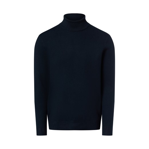 Lindbergh Męski sweter Mężczyźni Sztuczne włókno granatowy jednolity ze sklepu vangraaf w kategorii Swetry męskie - zdjęcie 187554309