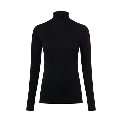 Marc O'Polo Denim Damska koszulka z golfem Kobiety Bawełna czarny jednolity ze sklepu vangraaf w kategorii Bluzki damskie - zdjęcie 187554315