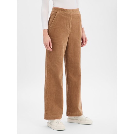 Msch Copenhagen Damskie spodnie sztruksowe - MSCHGeggo Kobiety Sztruks brązowy jednolity ze sklepu vangraaf w kategorii Spodnie damskie - zdjęcie 187554336