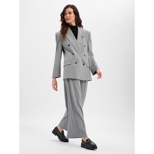 HUGO Marynarka damska - Antegi Kobiety jasny szary jednolity ze sklepu vangraaf w kategorii Marynarki damskie - zdjęcie 187554355