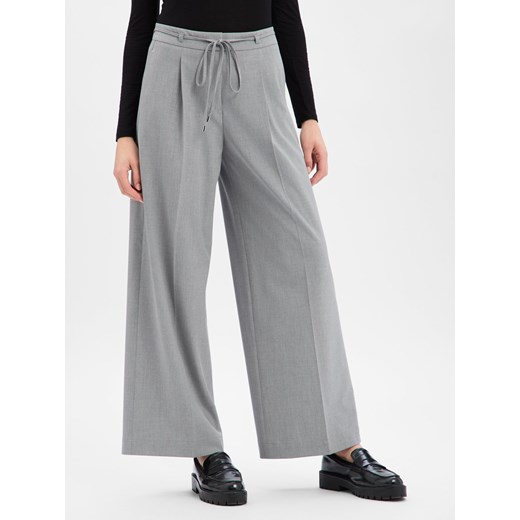 HUGO Damskie spodnie materiałowe - Haminde Kobiety jasny szary jednolity ze sklepu vangraaf w kategorii Spodnie damskie - zdjęcie 187554356