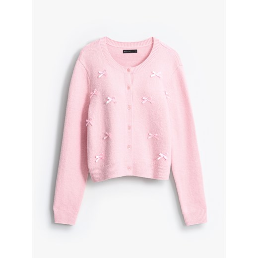 Mohito - Pastelowy kardigan - pastelowy różowy ze sklepu Mohito w kategorii Swetry damskie - zdjęcie 187554667