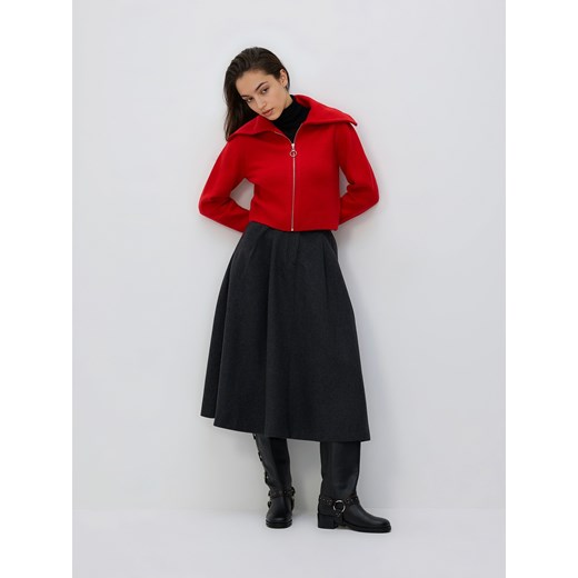 Reserved - Sweter z zapięciem na zamek - czerwony ze sklepu Reserved w kategorii Swetry damskie - zdjęcie 187554898