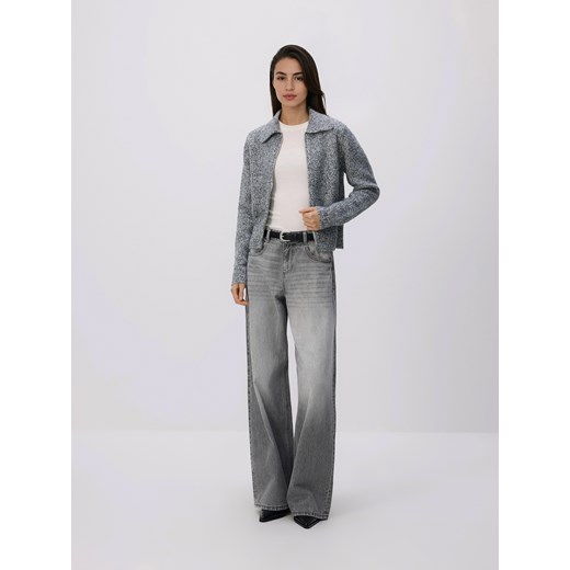Reserved - Kardigan z domieszką wełny - szary ze sklepu Reserved w kategorii Swetry damskie - zdjęcie 187554907
