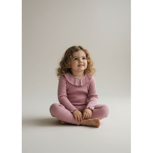 Sinsay - Bluzka z długimi rękawami - różowy ze sklepu Sinsay w kategorii Kaftaniki i bluzki - zdjęcie 187555675