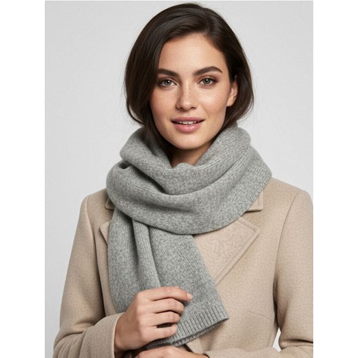 Sinsay - Basic szalik - szary ze sklepu Sinsay w kategorii Szaliki i chusty damskie - zdjęcie 187555689