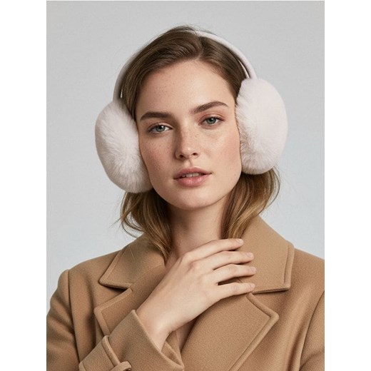 Sinsay - Nauszniki z futerkiem - kremowy ze sklepu Sinsay w kategorii Nauszniki damskie - zdjęcie 187555755