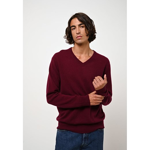 AUTHENTIC CASHMERE Kaszmirowy sweter &quot;Agel&quot; w kolorze bordowym ze sklepu Limango Polska w kategorii Swetry męskie - zdjęcie 187556168