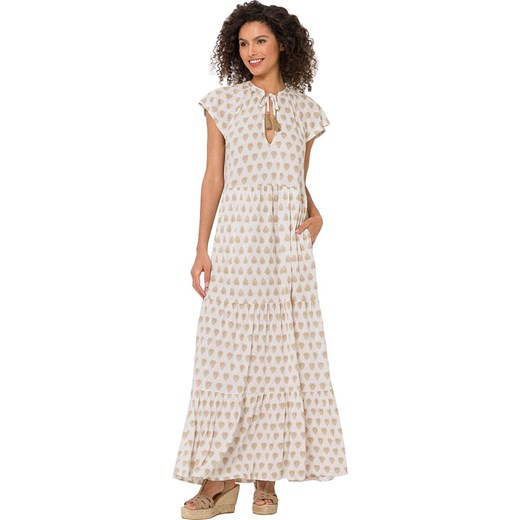 Heine Sukienka w kolorze kremowo-karmelowym ze sklepu Limango Polska w kategorii Sukienki - zdjęcie 187556408