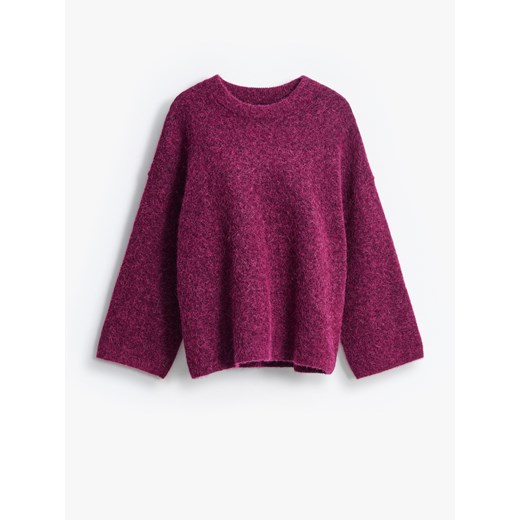 Mohito - Bordowy sweter z wełną alpaki - kasztanowy ze sklepu Mohito w kategorii Swetry damskie - zdjęcie 187557329
