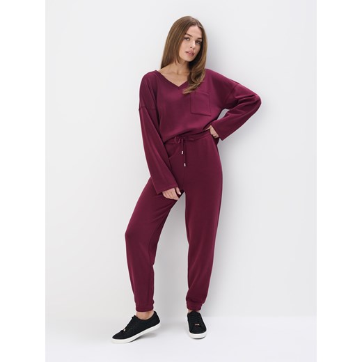 Mohito - Spodnie dresowe z dodatkiem modalu - kasztanowy ze sklepu Mohito w kategorii Spodnie damskie - zdjęcie 187557388