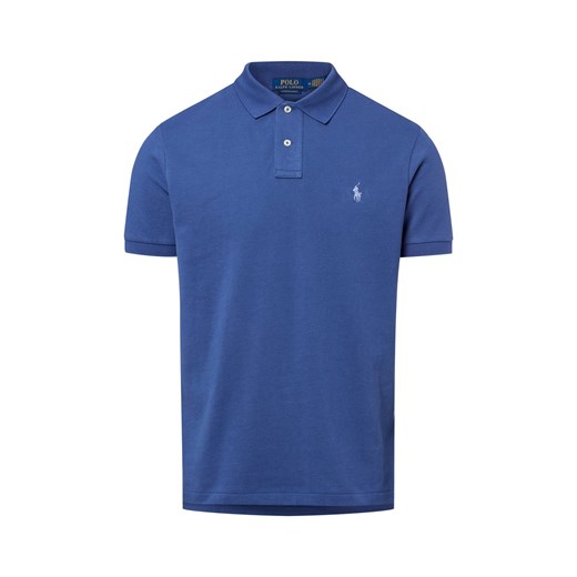Polo Ralph Lauren Męska koszulka polo Mężczyźni Bawełna indygo jednolity ze sklepu vangraaf w kategorii T-shirty męskie - zdjęcie 187557435