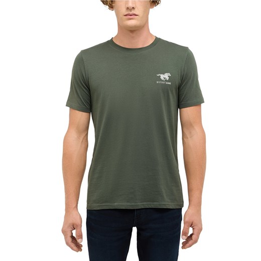 Mustang Koszulka męska - Austin Mężczyźni Bawełna czarny nadruk ze sklepu vangraaf w kategorii T-shirty męskie - zdjęcie 187557458