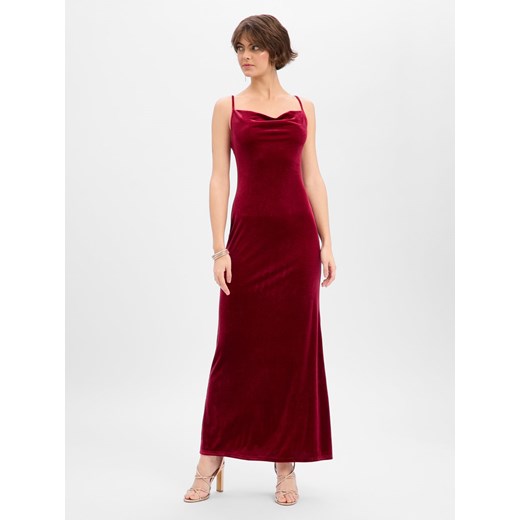 Lipsy Damska sukienka wieczorowa Kobiety Sztuczne włókno bordowy jednolity ze sklepu vangraaf w kategorii Sukienki - zdjęcie 187557469