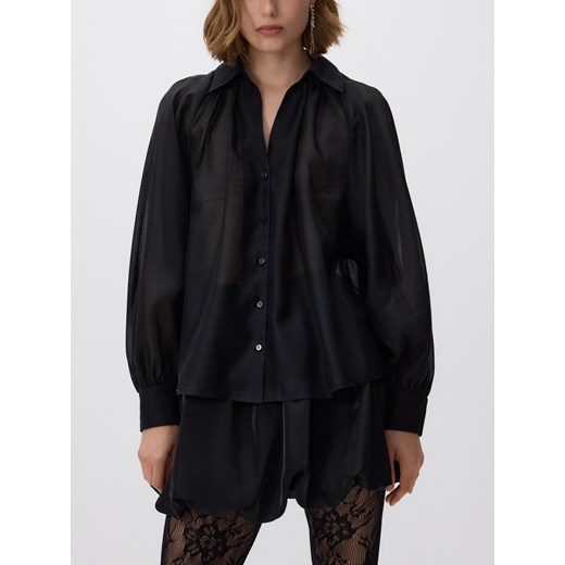 Reserved - Transparentna koszula - czarny ze sklepu Reserved w kategorii Koszule damskie - zdjęcie 187557628