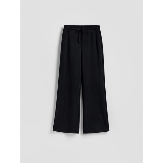 Reserved - Spodnie z szeroką nogawką - czarny ze sklepu Reserved w kategorii Spodnie damskie - zdjęcie 187557765