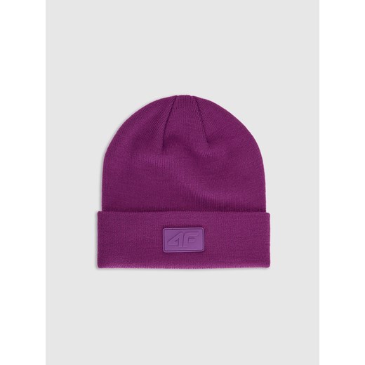 Czapka beanie uniseks 4F 4FRAW25ACAPU0809 - różowa ze sklepu Sportstylestory.com w kategorii Czapki zimowe męskie - zdjęcie 187558285