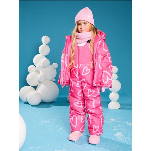 Sinsay - Spodnie na szelkach - różowy ze sklepu Sinsay w kategorii Spodnie dziewczęce - zdjęcie 187559466