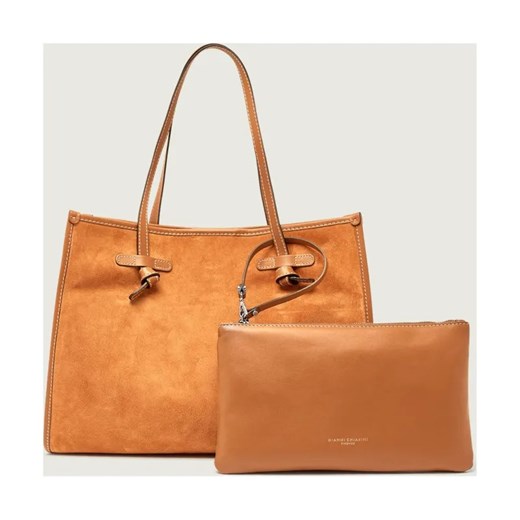 GIANNI CHIARINI Shopperka + saszetka MARCELLA | zamsz ze sklepu Gomez Fashion Store w kategorii Torby Shopper bag - zdjęcie 187559646