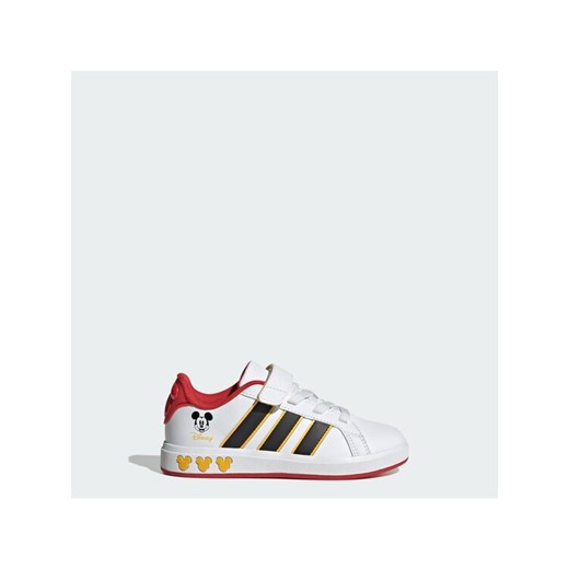 adidas Sneakersy Grand Court Mickey El K JQ8067 Biały ze sklepu MODIVO w kategorii Buty sportowe dziecięce - zdjęcie 187560706