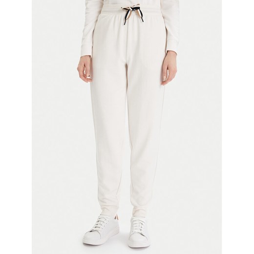 Boss Spodnie dresowe CP Stripe 50524759 Écru Regular Fit ze sklepu MODIVO w kategorii Spodnie damskie - zdjęcie 187560716