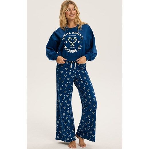 Esotiq świąteczna piżama damska Bloovii Berry 44002-59X, Kolor granatowy, Rozmiar L, BLOOVII ze sklepu Primodo w kategorii Piżamy damskie - zdjęcie 187560819