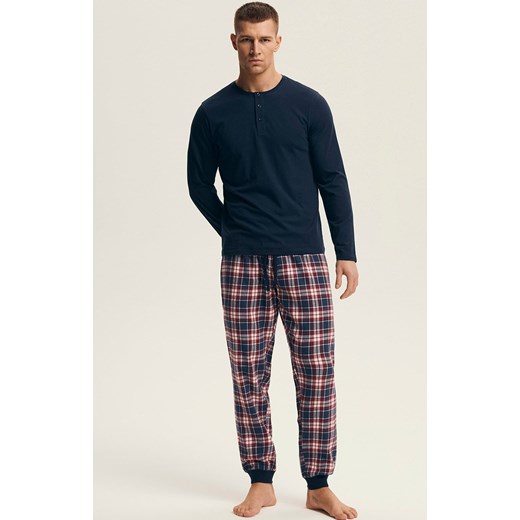 Henderson bawełniana piżama męska Noir 43457-59X, Kolor granatowo-czerwony, Rozmiar 2XL, Henderson ze sklepu Primodo w kategorii Piżamy męskie - zdjęcie 187560838